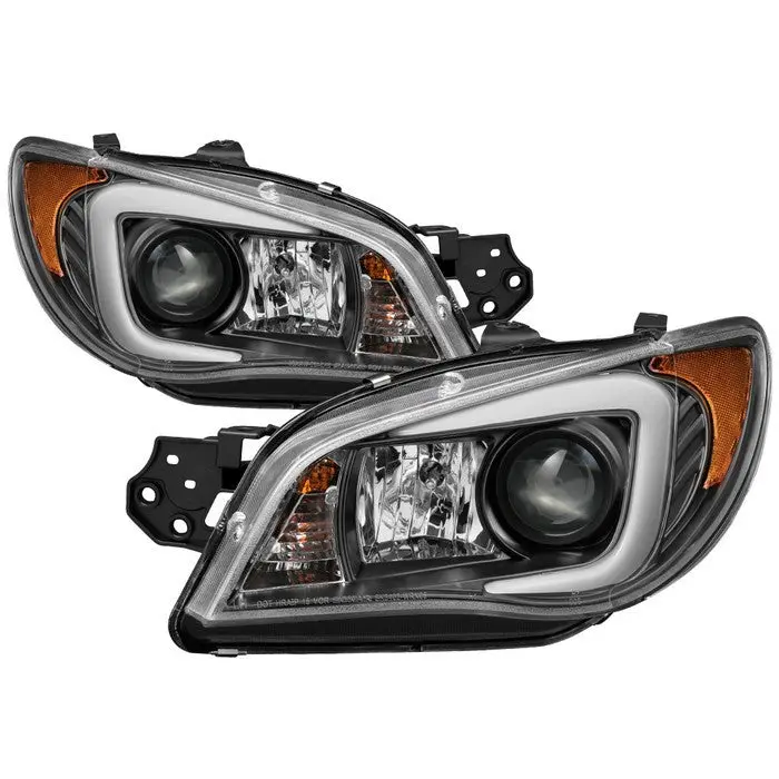 Spyder 06–07 Impreza/Wrx Projector Headlights Led Drl Black 1