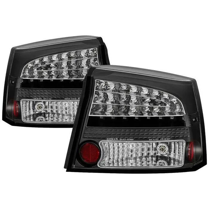 Spyder 06-08 Dodge Charger Led Tail Lights Black 1