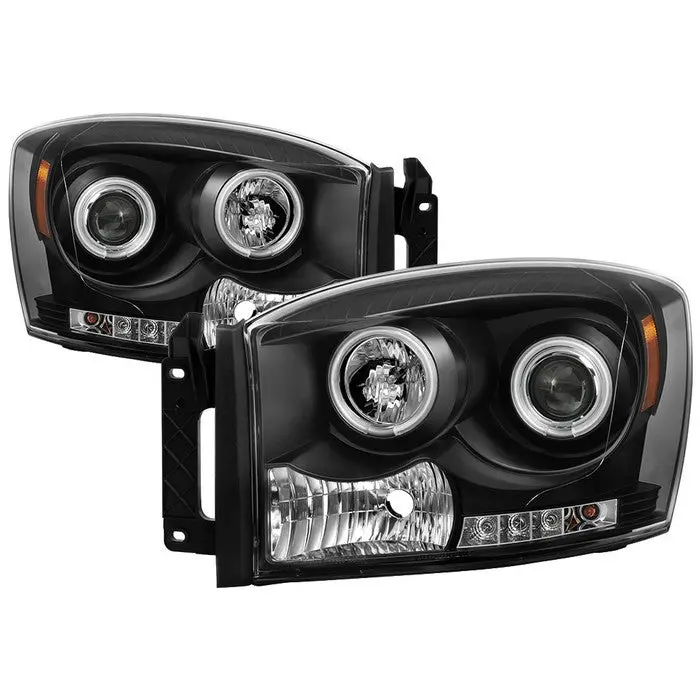 Spyder 06-08 Dodge Ram 1500-3500 Projector Headlights Ccfl Black 1