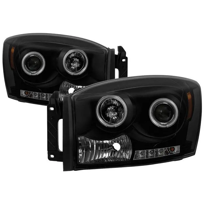 Spyder 06-08 Dodge Ram 1500-3500 Projector Headlights Ccfl Smoked 1