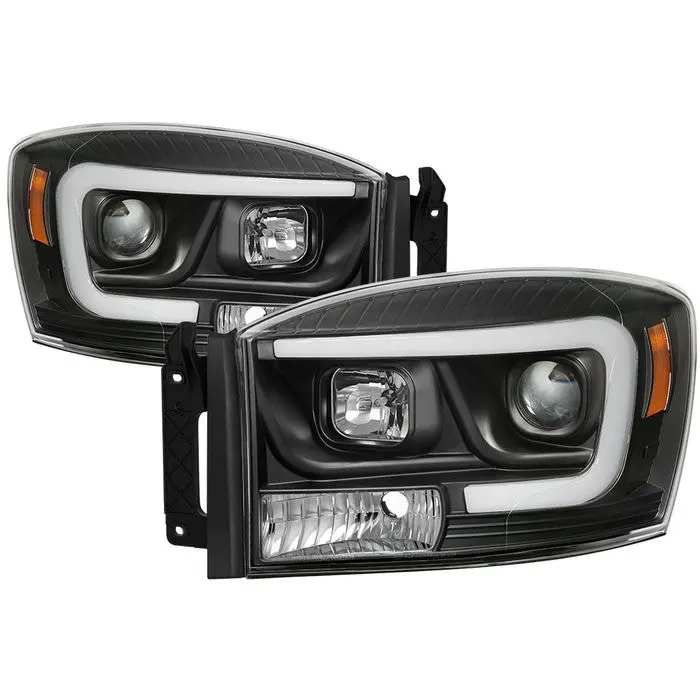 Spyder 06-08 Dodge Ram 1500-3500 Projector Headlights V2 Black 1