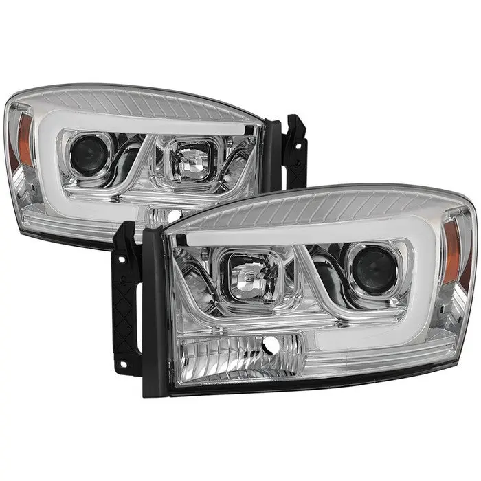 Spyder 06-08 Dodge Ram 1500-3500 Projector Headlights V2 Chrome 1