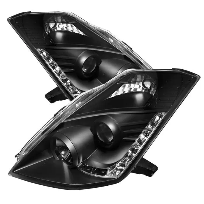 Spyder 06-08 Nissan 350Z Projector Headlights Black 1