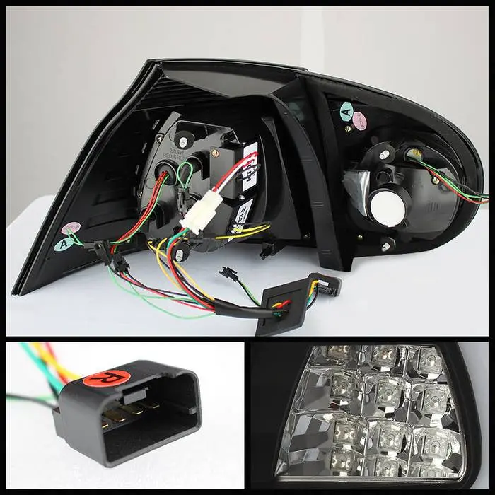 Spyder 06-09 Vw Golf V Turn Signal Led Tail Lights Black 2
