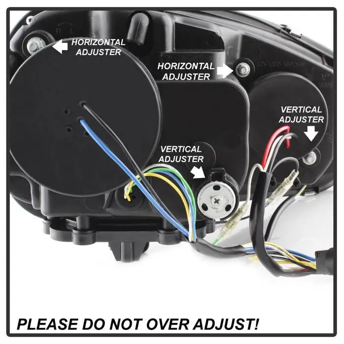 Spyder 06–09 Vw Gti/Jetta/Rabbit Projector Headlights Xenon Black 2