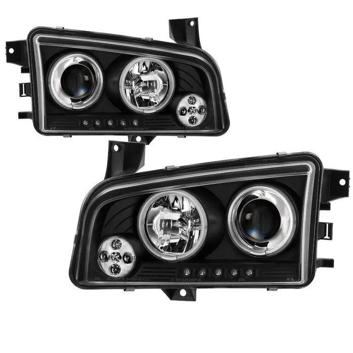 Spyder 06-10 Dodge Charger Projector Headlights Ccfl Black 1