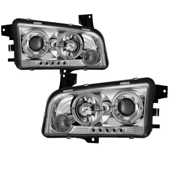 Spyder 06-10 Dodge Charger Projector Headlights Chrome 1