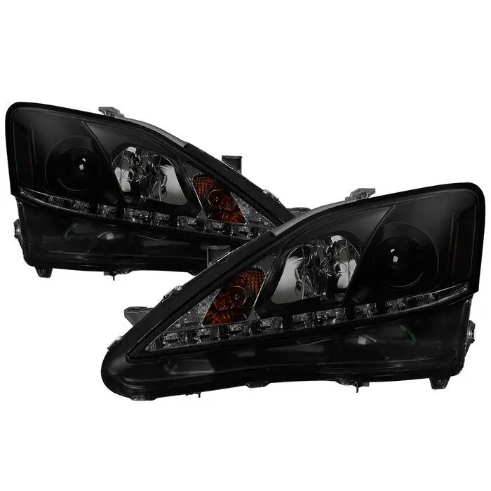 Spyder 06-10 Lexus Is250/Is350 Projector Headlights Led Black Smoked 1