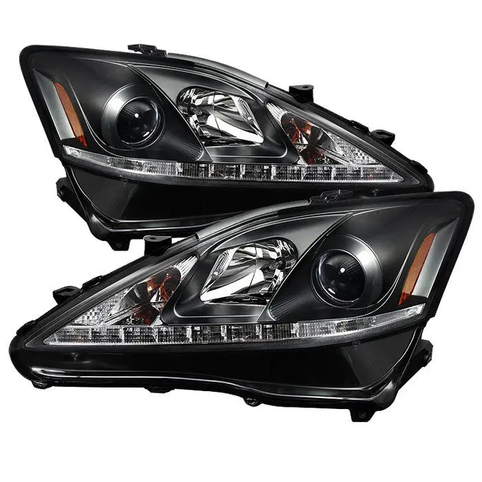Spyder 06-10 Lexus Is250/Is350 Projector Headlights Led Drl Black 1