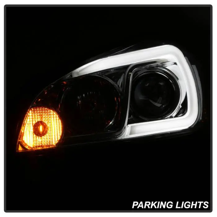 Spyder 06-13 Chevy Impala Projector Headlights V2 Led Bar Chrome 2