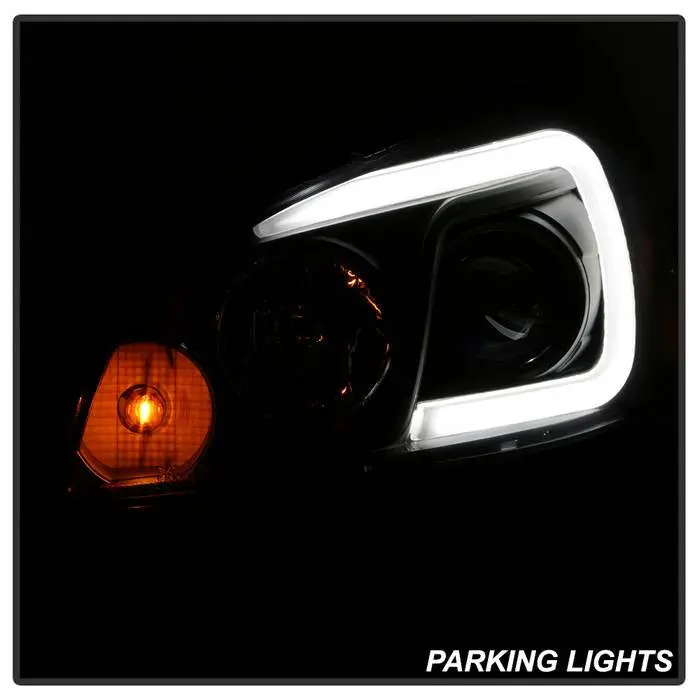 Spyder 06-13 Chevy Impala Projector Headlights V2 Led Bar Dark 2