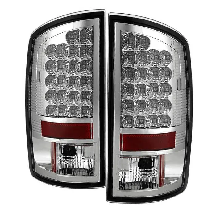 Spyder 07-08 Dodge Ram 1500 2500 3500 Led Tail Lights Chrome 1