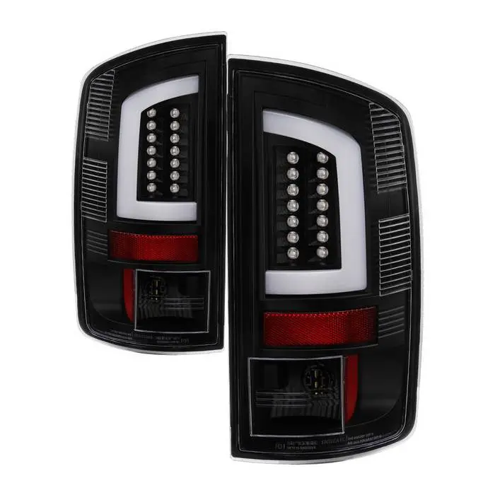 Spyder 07-08 Dodge Ram 1500 2500 3500 Tail Lights Led Bar V3 Black 1