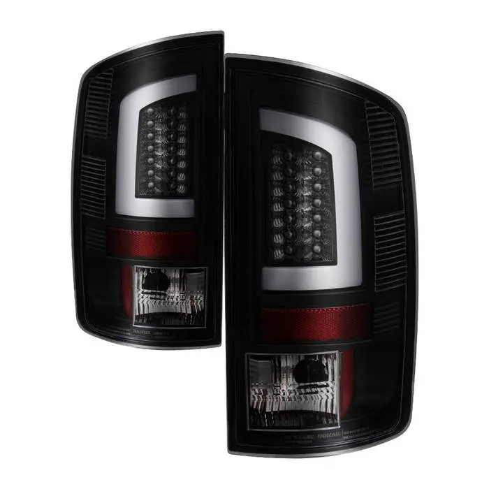 Spyder 07-08 Dodge Ram 1500 2500 3500 Tail Lights Led Bar V3 Smoked 1