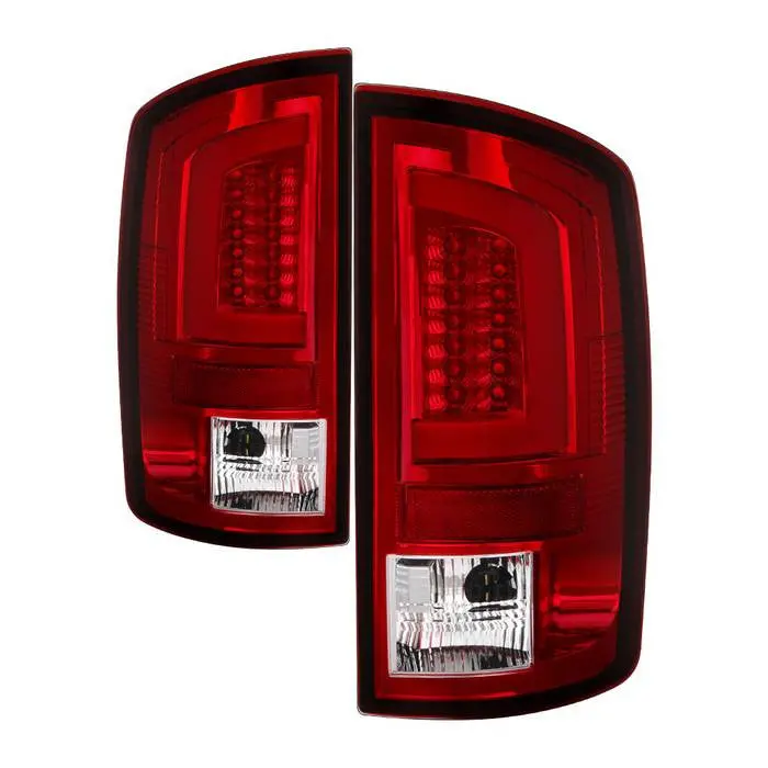 Spyder 07-08 Dodge Ram 1500 2500 3500 V3 Tail Lights Led Bar Red 1