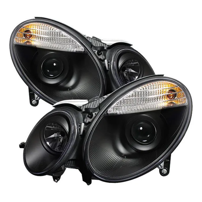 Spyder 07-09 Mercedes E-Class Projector Headlights Black 1