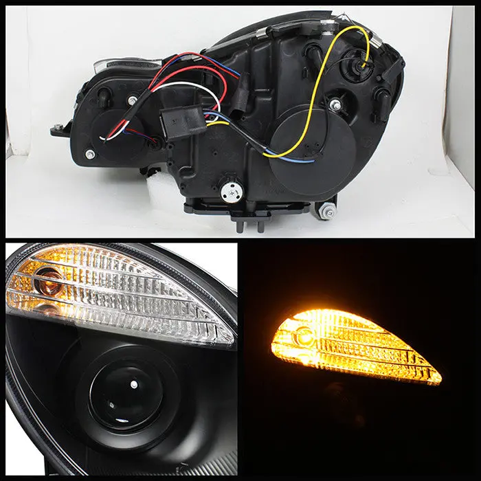 Spyder 07-09 Mercedes E-Class Projector Headlights Black 2