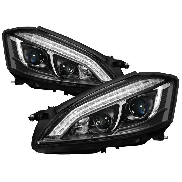 Spyder 07-09 Mercedes S-Class W221 Projector Headlights Black 1