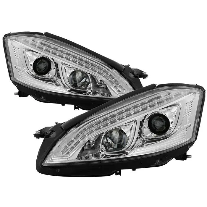 Spyder 07-09 Mercedes S-Class W221 Projector Headlights Chrome 1