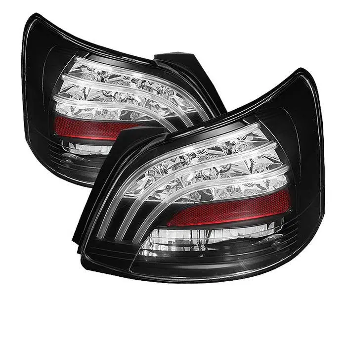 Spyder 07-09 Toyota Yaris 4Dr Led Tail Lights Black 1