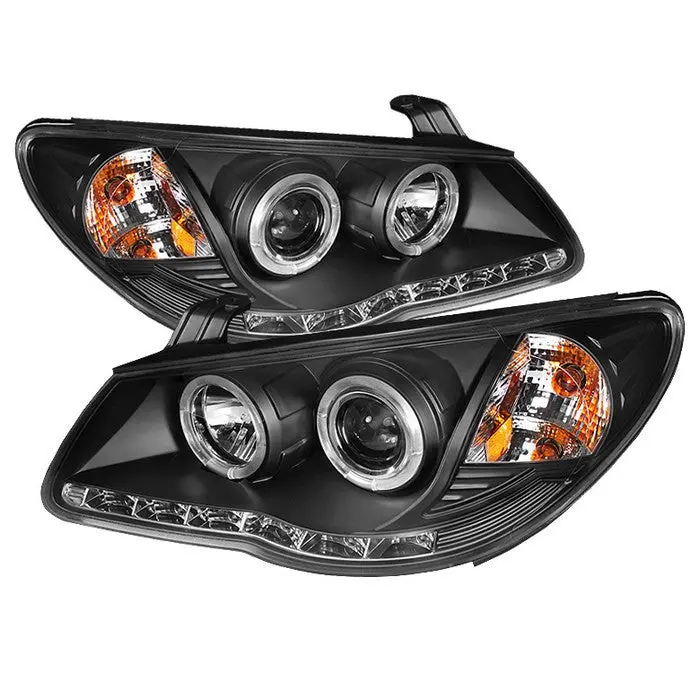 Spyder 07-10 Hyundai Elantra Projector Headlights Drl Black 1