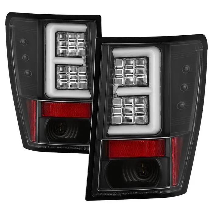 Spyder 07-10 Jeep Grand Cherokee Tail Lights Led Bar Black 1