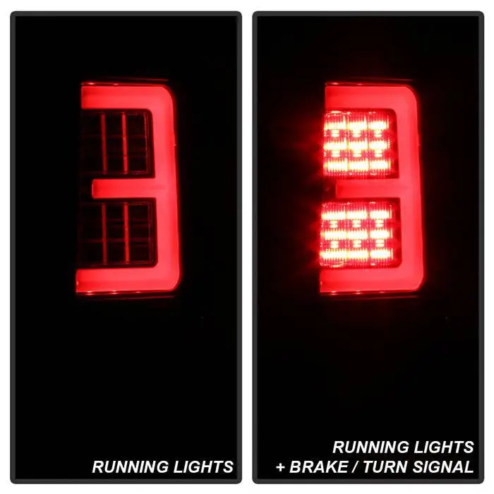 Spyder 07-10 Jeep Grand Cherokee Tail Lights Led Bar Black 2
