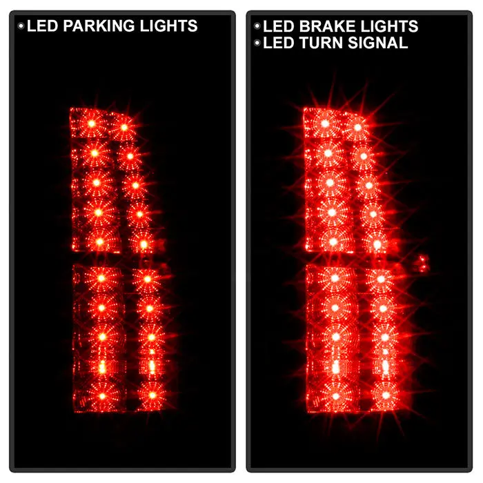 Spyder 07-13 Chevy Avalanche Led Tail Lights Black 2