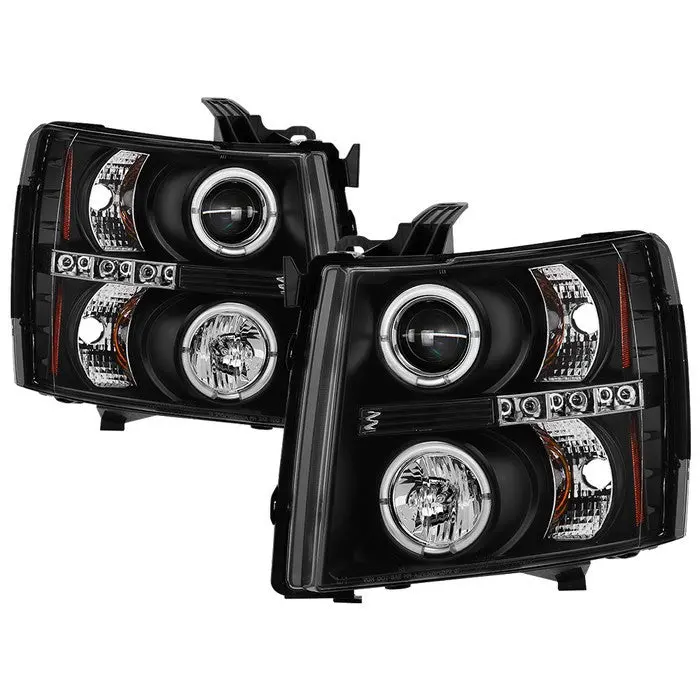 Spyder 07-13 Chevy Silverado Projector Headlights Led Black 1