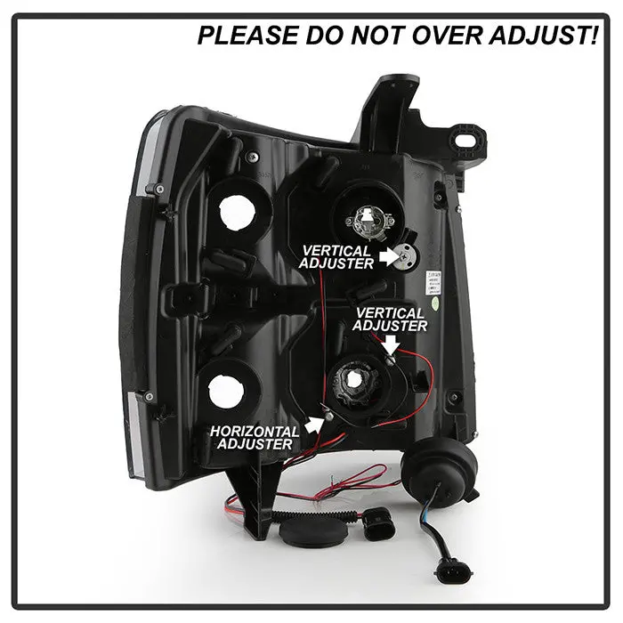 Spyder 07-13 Chevy Silverado Projector Headlights Led Black 2