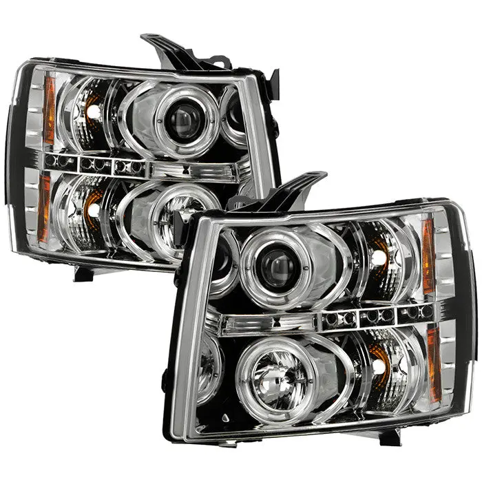 Spyder 07-13 Chevy Silverado Projector Headlights Led Chrome 1