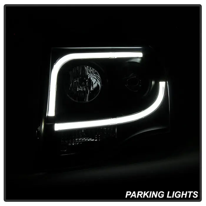 Spyder 07-13 Ford Expedition Projector Headlights Black 2