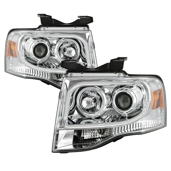 Spyder 07-13 Ford Expedition Projector Headlights Chrome 1