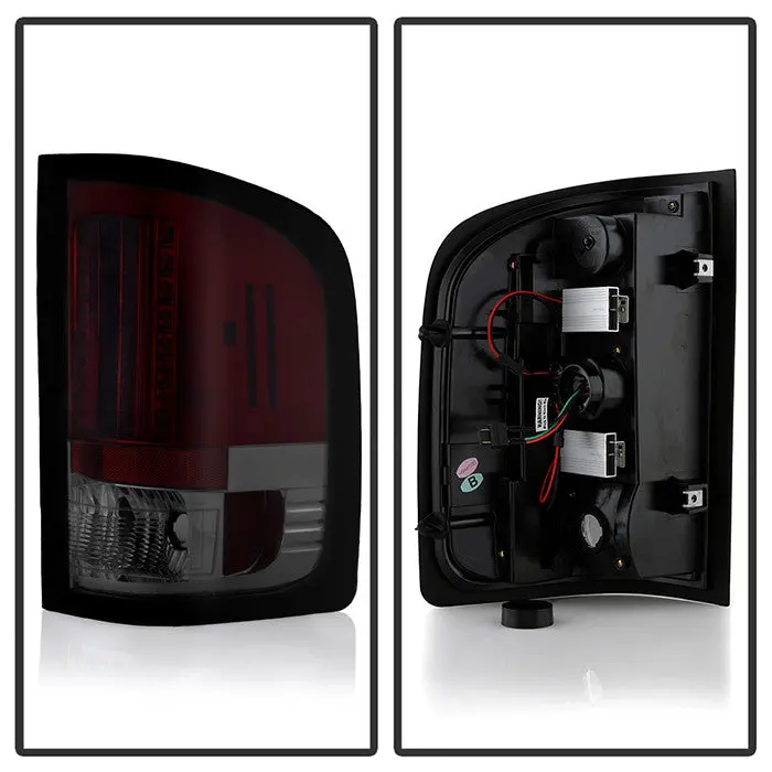 Spyder 07-13 Silverado 1500 2500Hd 3500Hd Led Tail Lights Red Smoked 2