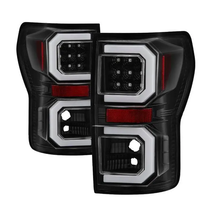 Spyder 07-13 Toyota Tundra V2 Tail Lights Led Bar Black 1