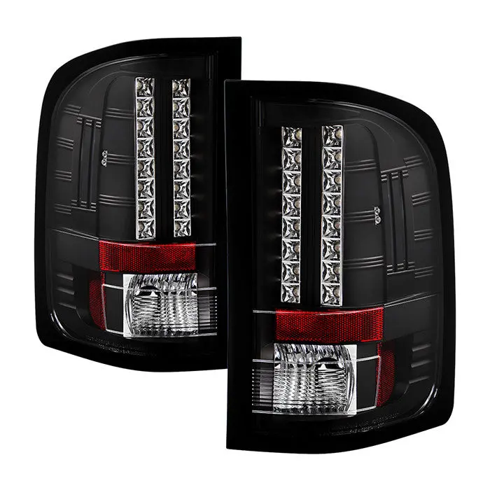 Spyder 07-14 Gmc Sierra 3500Hd Dually Led Tail Lights Black 1
