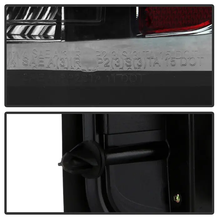 Spyder 07-14 Gmc Sierra 3500Hd Dually Led Tail Lights Red Smoked 2