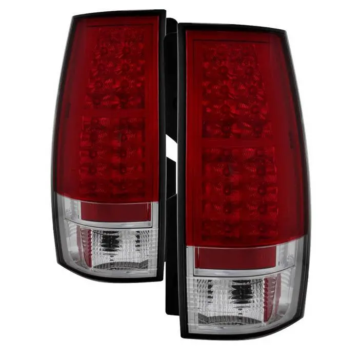 Spyder 07-14 Gmc Yukon Denali Tail Lights Led Bar Red Clear 1