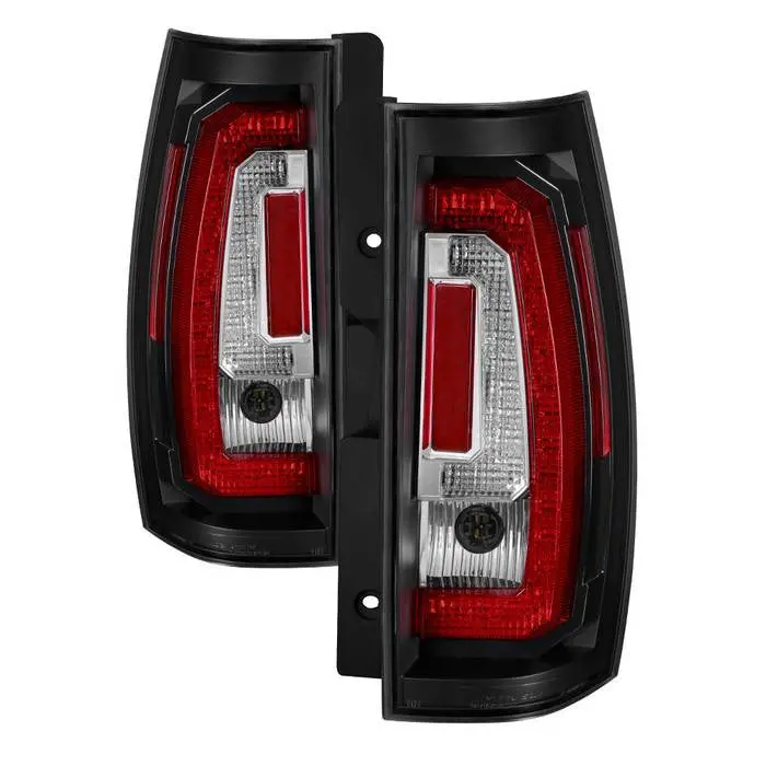 Spyder 07-14 Gmc Yukon Denali V2 Tail Lights Led Bar Black 1