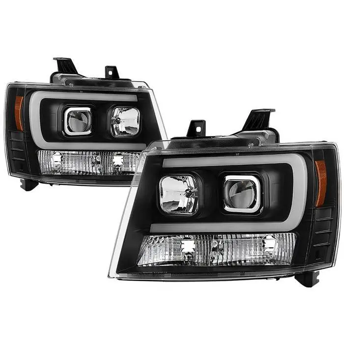 Spyder 07-14 Tahoe/Suburban Headlights V3 Switchback Black 1