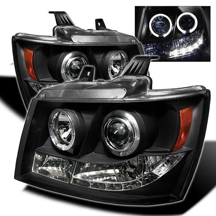 Spyder 07-14 Tahoe/Suburban Projector Headlights Led Black 1