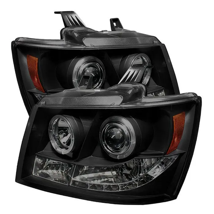 Spyder 07-14 Tahoe/Suburban Projector Headlights Led Smoked Black 1