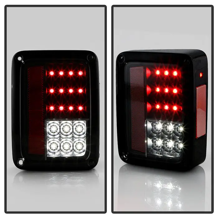 Spyder 07-18 Jeep Wrangler Jk Jku Led Tail Lights Black 2