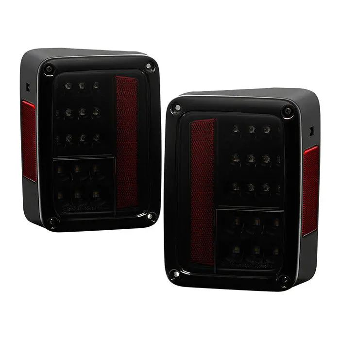 Spyder 07-18 Jeep Wrangler Jk Jku Led Tail Lights Smoked 1
