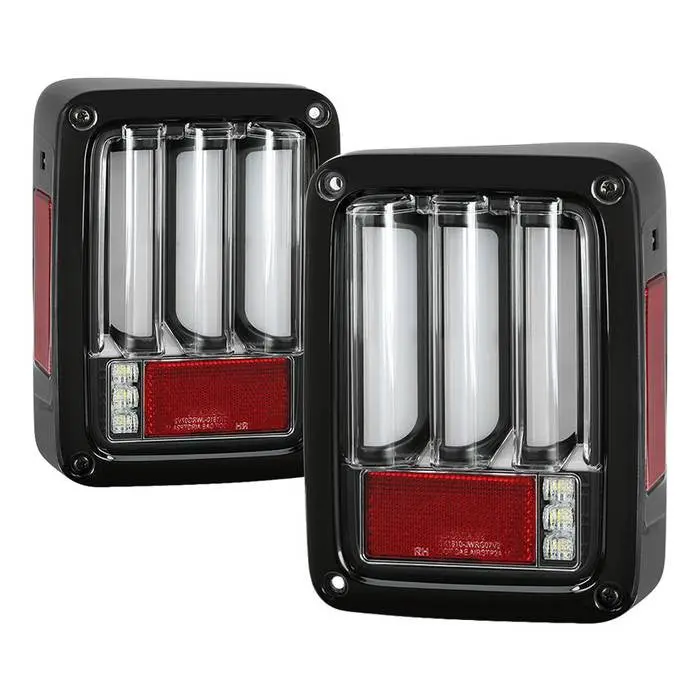 Spyder 07-18 Jeep Wrangler Tail Lights Sequential Led Bar V2 Black 1