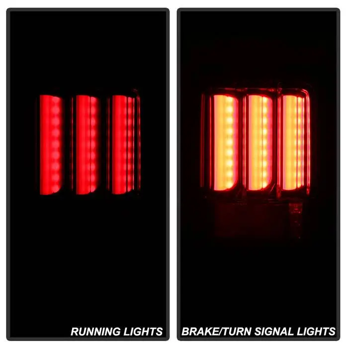 Spyder 07-18 Jeep Wrangler Tail Lights Sequential Led Bar V2 Red 2