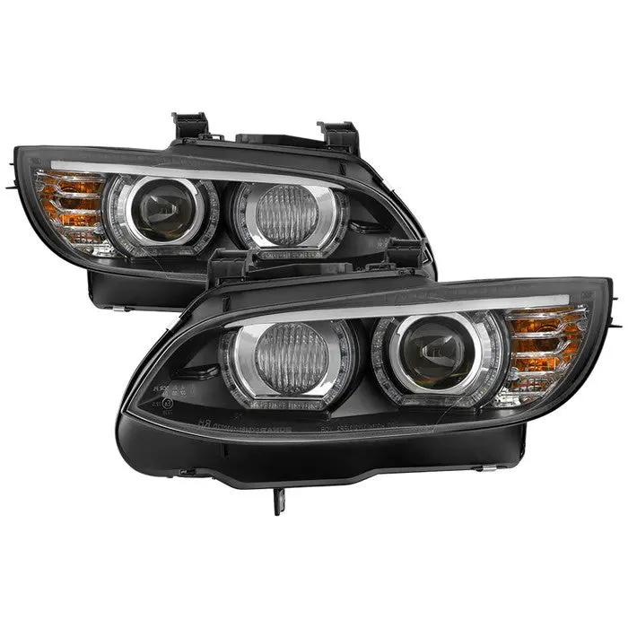 Spyder 08-10 Bmw 3-Series E92 Projector Headlights Stock Xenon Black 1