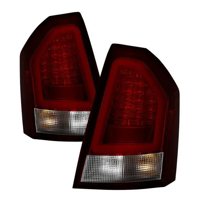 Spyder 08-10 Chrysler 300C V2 Tail Lights Led Bar Red 1