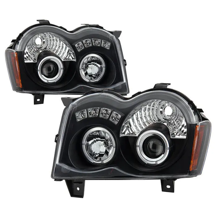 Spyder 08-10 Jeep Grand Cherokee Projector Headlights Black 1
