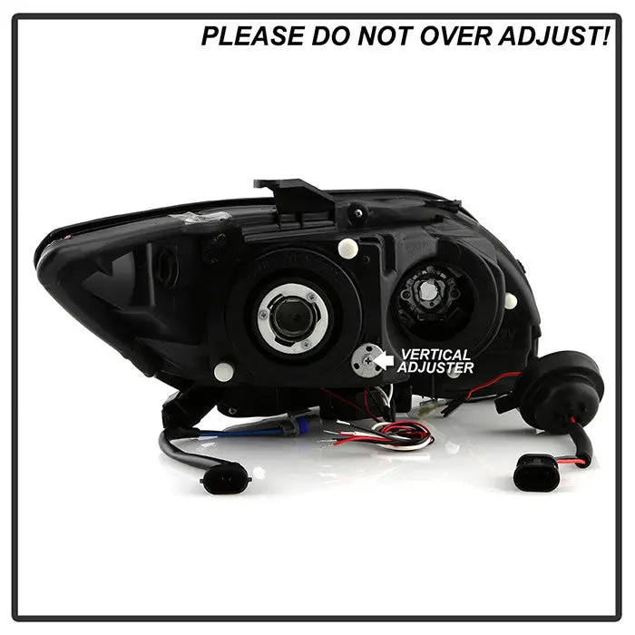 Spyder 08–10 Scion Tc Halo Projector Headlights Smoked 2